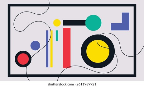 colorful minimalist abstract geometric wall art. Great for beautifying the walls of the house