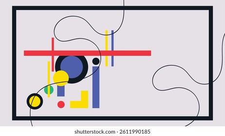 colorful minimalist abstract geometric wall art. Great for beautifying the walls of the house