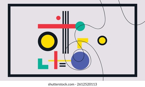 colorful minimalist abstract geometric wall art. Great for beautifying the walls of the house