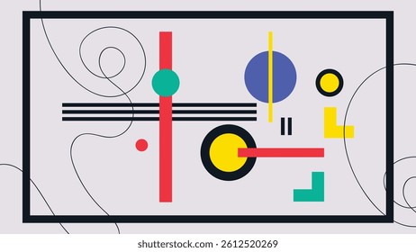 colorful minimalist abstract geometric wall art. Great for beautifying the walls of the house
