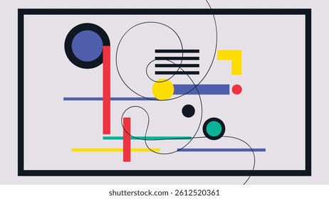 colorful minimalist abstract geometric wall art. Great for beautifying the walls of the house