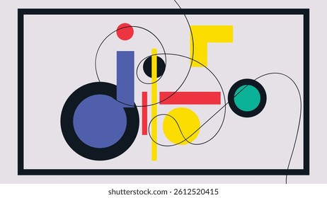 colorful minimalist abstract geometric wall art. Great for beautifying the walls of the house