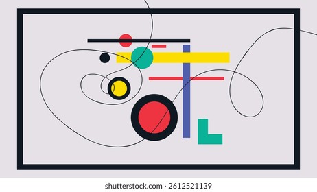 colorful minimalist abstract geometric wall art. Great for beautifying the walls of the house