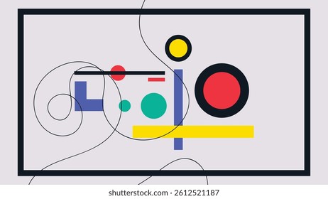 colorful minimalist abstract geometric wall art. Great for beautifying the walls of the house