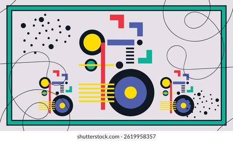 colorful minimalist abstract geometric wall art. Great for beautifying the walls of the house