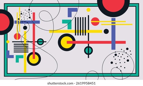 colorful minimalist abstract geometric wall art. Great for beautifying the walls of the house