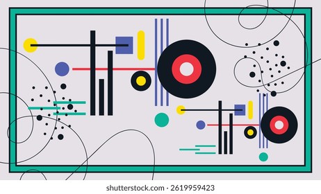 colorful minimalist abstract geometric wall art. Great for beautifying the walls of the house