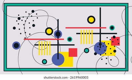 colorful minimalist abstract geometric wall art. Great for beautifying the walls of the house
