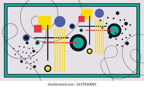 colorful minimalist abstract geometric wall art. Great for beautifying the walls of the house