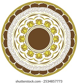 Colorful minimalist lotus mandala vector design 