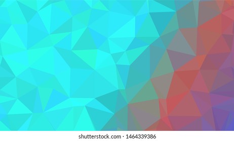 Colorful minimalist modern gradient triangle background texture made out of triangles of  different sizes in vector art, to be used as background/texture for sites/posters (Low Poly texture)