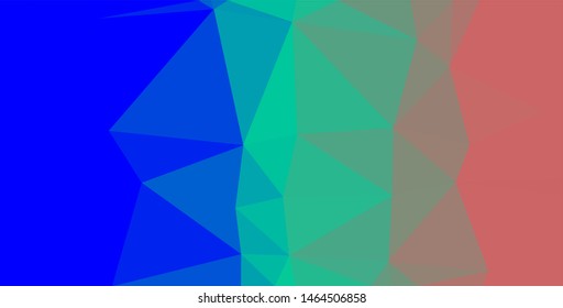 Colorful minimalist modern gradient triangle background texture made out of triangles of  different sizes in vector art, to be used as background/texture for sites/posters (Low Poly texture)