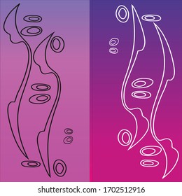 Colorful minimalistic design made in unique midtones and gradients. Vector material for your projects. Geometric background. The composition of liquid forms. EPS9 vector.
