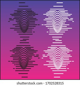 Diseño minimalista de colores hechos en tonos medios y gradientes únicos. Material vectorial para sus proyectos.Fondo geométrico. La composición de las formas líquidas. Vector EPS9.