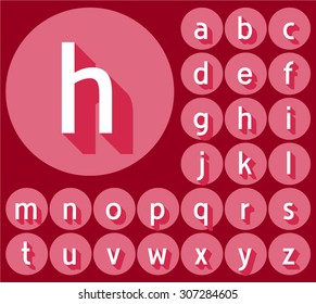 Colorful minimalistic vector alphabet in artdeco style. Lowercase letters