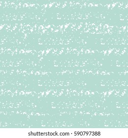 Colorful mint green and white grunge seamless pattern with abstract hand drawn brush strokes and paint splashes. Messy infinity texture, modern grungy background. Vector illustration.