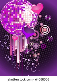 colorful mirror ball - vector