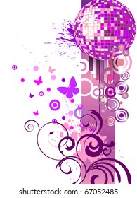 colorful mirror ball - vector