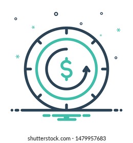 Colorful mix icon for absolute
