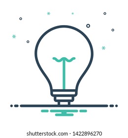 Colorful mix icon for bulb