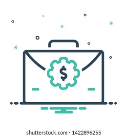 Colorful mix icon for business case