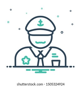 Colorful mix icon for captain