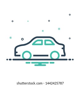 Colorful mix icon for car