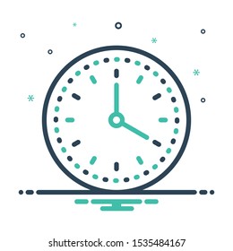 Colorful mix icon for clock