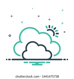 Colorful mix icon for cloud