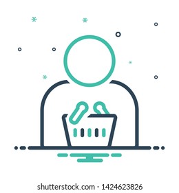 Colorful mix icon for consumer