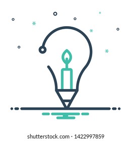 Colorful mix icon for creative