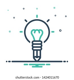 Colorful mix icon for creativity