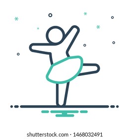 Colorful mix icon for dance