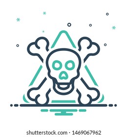 Colorful mix icon for danger