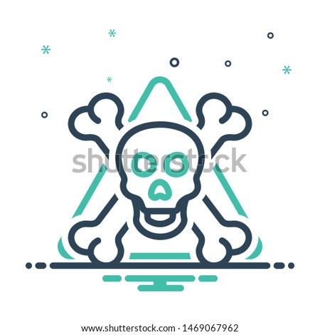 Colorful mix icon for danger