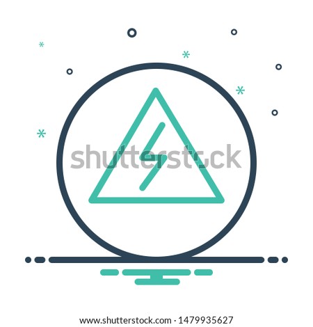Colorful mix icon for danger