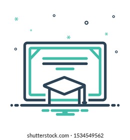 Colorful mix icon for degree