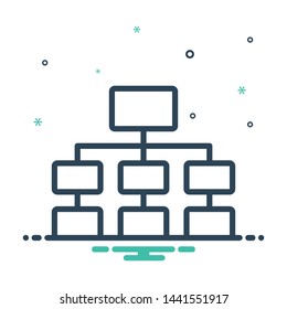 Colorful mix icon for diagram