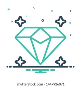 Colorful mix icon for diamond