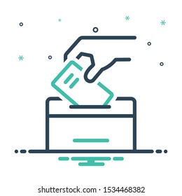 Colorful mix icon for elect