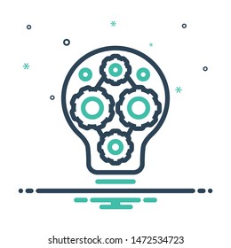 Colorful mix icon for factor