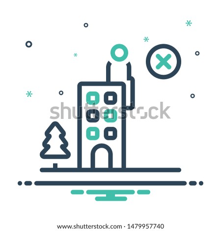 Colorful mix icon for failure