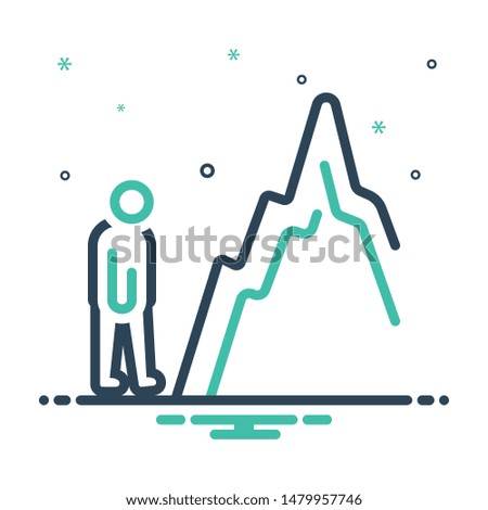 Colorful mix icon for failure