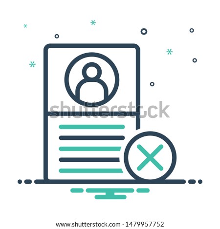 Colorful mix icon for failure