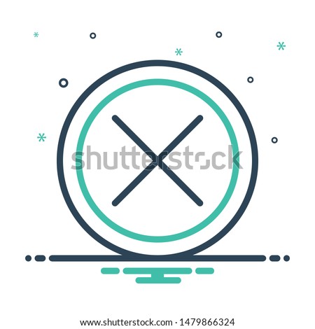Colorful mix icon for false