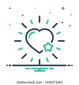 Colorful mix icon for favorite
