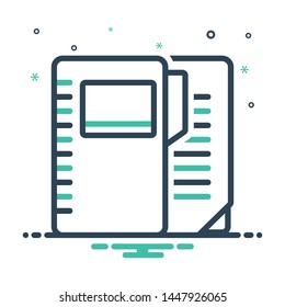 Colorful mix icon for file