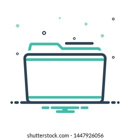 Colorful mix icon for folder