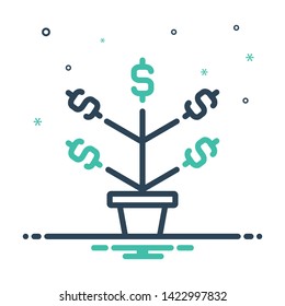 Colorful mix icon for growth