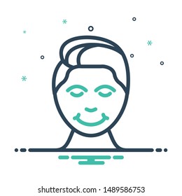 Colorful mix icon for head